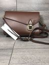 Calvin Klein | Iris Hermine | Flap Crossbody | Leather Handbag | Purse | Walnut