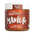 ManiLife - Deep Roast Crunchy Peanut Butter - Erdnussbutter aus kräftig gerösteten Erdnüssen mit Erdnussstückchen - 295g