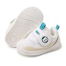 RVROVIC Baby Boys Girls Shoes Soft Toddler Sneakers Infant Breathable Mesh Trainers First Walking Shoes(5.5 UK,1-White)