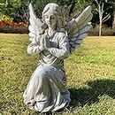 Handsider Praying Angel Garden Statue, Religious Fairy Sculpture Waterproof Decorative Figurine Art Decor for Patio, Lawn, Yard, Housewarming Ornament Present Angels HSa-1