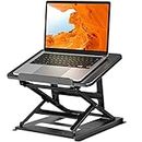 HUANUO Adjustable Laptop Stand for Desk - Easy to Sit or Stand with 9 Adjustable Angles, Laptop Riser Reduces Neck Pain, Fits 15.6 Inch Laptop & Notebook, Height Adjustable Computer & Tablet Riser