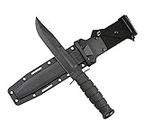 KA-BAR #1213 Black Straight Edge Knife/Hard Sheath