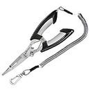Booms Fishing H01 Fishing Pliers Stainless Steel Scissors Multi-Functional Tool with Lanyard