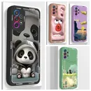 Cover Case for Samsung A52 SamsungA52 5G Phone Cases Soft Silicone Panda Cellphone Shell for Samsung