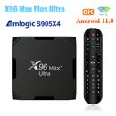 X96 Max Plus Ultra TV Box Android 11 S905X4 8K Wifi BT 4G 32G /64G Media Player