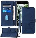Moment Dextrad for iPhone 8 Plus Case Wallet,iPhone 7 Plus Case,6/6S Plus Case,[Kickstand][Wrist Strap][Card Holder Slots] PU Leather Protective Folio Flip Cover (Blue)