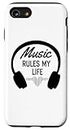 iPhone SE (2020) / 7 / 8 Music rules my Life Musik Love Heart with Headphones Music Case