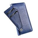 ClickCase for Samsung Galaxy S21 FE 5G Flipper Series Leather Wallet Flip Case Kick Stand with Magnetic Closure Flip Cover for Samsung Galaxy S21 FE 5G (Blue)