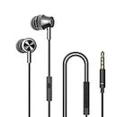 OKCSC Wired in-Ear Headset with Microphone A20 3.5MM Noise Isolated Volume Control Button with Heavy Stereo Headphones Wired earplugs, Compatible for iPhone, Android, iPad, MP3