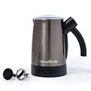 Drew&Cole Barista Frothiere Milk Frother 200ml - Electric Steamer for Cappuccinos, Hot Chocolate & Lattes - Easy Touch Control - 4 Programmed Barista Styles - 2 Interchangeable Whisks