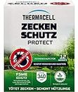 Thermacell Zeckenschutz Protect, Zeckenschutzsystem für bis zu 340m² mit 12 Monaten Langzeitwirkung, 8 Zeckenrollen