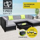 Gardeon Outdoor Sofa Set Lounge Setting Patio Furniture Wicker 7pcs Couch Patio