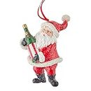 Weihnachts-Figur, Weihnachtsmann, Champagner-Toast, 12,1 cm, hängende Ornamente, Weihnachtsbaumschmuck
