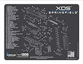 EDOG XDs Gun Cleaning Mat - Schematic (Exploded View) Diagram Compatible with Springfield Armory XDs Series Pistol 3 mm Padded Pad Protect Firearm Magazines Bench Surfaces Gun Oil Solvent Resistant