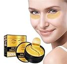 FFMSZDNK 60PCS 24K Gold Under Eye Patches for Beauty & Personal Care/ 30 Pairs Under Eye Gel Pads for Women and Men