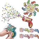 Wanna Party Confetti Party Poppers Party Supplies MulticolorMetallic Confetti Inflatable Gun Premium Confetti Popper Party Favors for Birthday Wedding Graduation Anniversary Parties Celebrations-6 Pcs