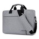 Wesley Xenon office Laptop Bag (Compatible with 15.6inch laptops) briefcase notebook professional business messenger sling Water resistant Tablet Carrying Handbag for Women and Men (Grey)