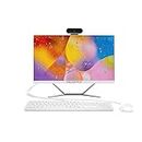 All-in-One Desktop Computer 24", Intel Quad-Core, 16GB RAM, 512GB SSD, Wired Keyboard& Mouse, RGB Speaker and Webcam, White (i7/16G/512G)