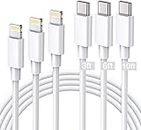 iPhone 12 Fast Charger Cable, Apple MFi Certified iPhone Charging Cord 3Pack 3FT 6FT 10FT USB Type C to Lightning Cable for iPhone 12/12 PRO/Max/11/11PRO/XS/Max/XR/X/8/8Plus