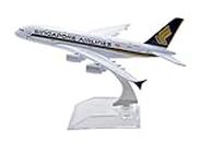 Toytle Diecast Alloy Metal Singapore Airlines/Airways Airbus A380 16 cm Aircraft Aeroplane Model (Multicolour)