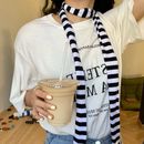 Sciarpa a righe stile Harajuku Y2K collocazione accessori abbigliamento scialle ragazza