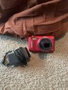 Samsung Red WB35F 16.2MP Digital Camera & Battery + Charger TESTED