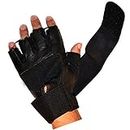 Oyshome Gym and Bike Riding Gloves with Full Strap (Black)