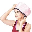 THEODORE Hair Care Thermal Head Spa Cap Treatment with Beauty Steamer Nourishing Heating Cap, Spa Cap For Hair, Spa Cap Steamer For Women (PINK)