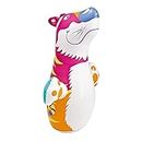 PULSBERY Punching Bag for Kids - Dolphin Tiger & Dragon Punching Inflatable 3D Bouncer Water Filled Base Hit Me Punching Bob Bag Toy for Toddlers, Outdoor & Indoor Playing