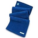 FACESOFT Eco Sweat Active Towel - Soft and Absorbent Cotton Exercise Towel - No Synthetic Microfibers or Plastics Sweat Towel for Gym, Exercise, Fitness, Sports, Yoga - Classic Blue - 1 Pc
