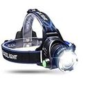 MONK FOREST Rechargeable Charger Head Flashlight with LED Lamp Head Torch for Camping Fishing Running Cycling Best Super Bright Headlamp for Camping, Hiking, Outdoors (Batteries Included)