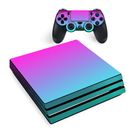 PS4 Pro Console Skins Decal Wrap ONLY - hombre pink purple teal gradient
