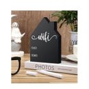 WiFi Password Sign Wooden Table WiFi Sign Freestanding Sign with Board Erasable