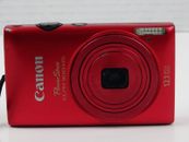 Canon PowerShot ELPH 300 HS 12.1 MP 5x Zoom Digital Camera Red Lens Cover Issue 