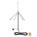 HYS 433Mhz 3dbi Omni Antenna 50 Ohm GSM Aerial W/3M(9.8ft) RG58 Coaxial Cable SMA Male Plug and Mounting Bracket