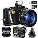 G-Anica 4K Digital Cameras for Photography and Video with Autofocus 16X Digital Zoom, 48MP Vlogging Camera, 3'' Flip Screen Compact Camera for Travel with 32GB SD Card