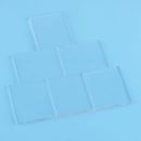 6x 5mm Clear Acrylic Blocks Stamping Rubber Thin Pads Card Crafts lp