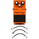 Boss DS-1 Distortion Pedal with 3 Patch Cables