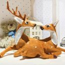 figure di cervi natalizi animati Babbo Natale e la signora Claus cervo modello giocattoli cervo