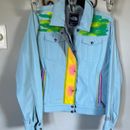 The North Face Jackets & Coats | Amazing Custom Painted North Face Jacket | Color: Blue | Size: M