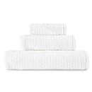 ED Ellen DeGeneres Joy Solid Organic Cotton White 3 Piece Towel Set (USHSAC1130650)
