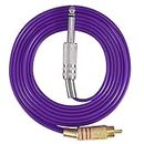 5 Colors Silicone Soft Tattoo Clip Cord, High Sensitivity Hook Line for Straight RCA Interface Insert Tattoo Machine Conversion kit, 72.8 inch(Purple)