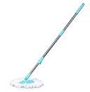Esquire 360° Bucket Spin Mop Stick (Blue) with Microfiber Refill