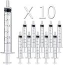 10 Pack 3ml/3cc Syringe Without Needle for Crafts Pets Feeding Industrial and Scientific (3ML)