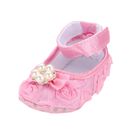 Babyschuhe Mädchen Canvas Blumenmuster Schuhe rutschfest Säugling Sohle Schuh (pink) (11)