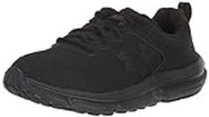 Under Armour Women's Charged Assert 10 Running Shoe, (002) Black/Black/Black, 12 Wide