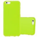cadorabo Case works with Apple iPhone 6 / iPhone 6S in JELLY GREEN - Shockproof and Scratch Resistant TPU Silicone Cover - Ultra Slim Protective Gel Shell Bumper Back Skin
