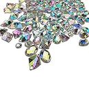 200PCS Crystal Gems AB Acrylic Flatback Sew On Diamante Rhinestones with Mixed Shapes for DIY Crafts Handicrafts Clothes Bag Shoes Decorations by CSPRING