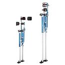Yescom 50" - 64" Drywall Stilts with Leg Protective Pads 2 Calf Braces Adjustable Aluminum Tool for Painting Taping Blue