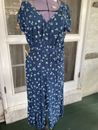 Women's O’Neill Pants Romper Playsuit Culottes Overalls Floral Blue Jumpsuit